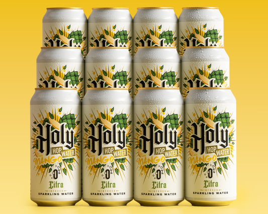 12 PACK // HOLY HOP WATER MANGO // CITRA INFUSED SPARKLING HOP WATER