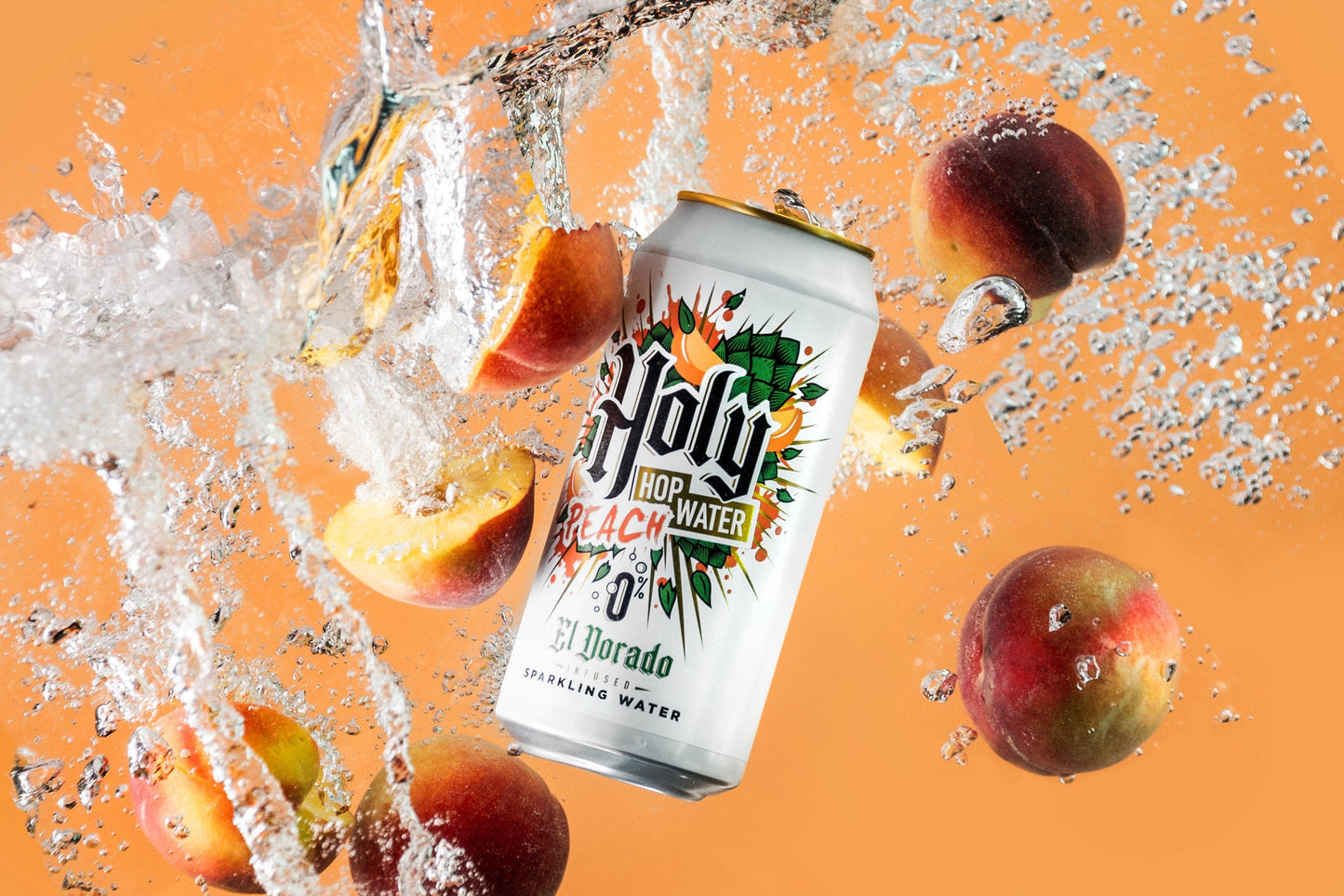 12 PACK // HOLY HOP WATER PEACH // EL DORADO INFUSED SPARKLING HOP WATER