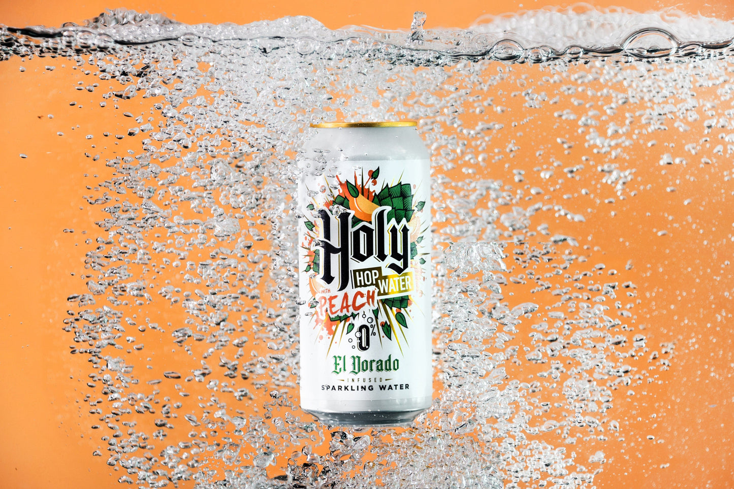 12 PACK // HOLY HOP WATER PEACH // EL DORADO INFUSED SPARKLING HOP WATER