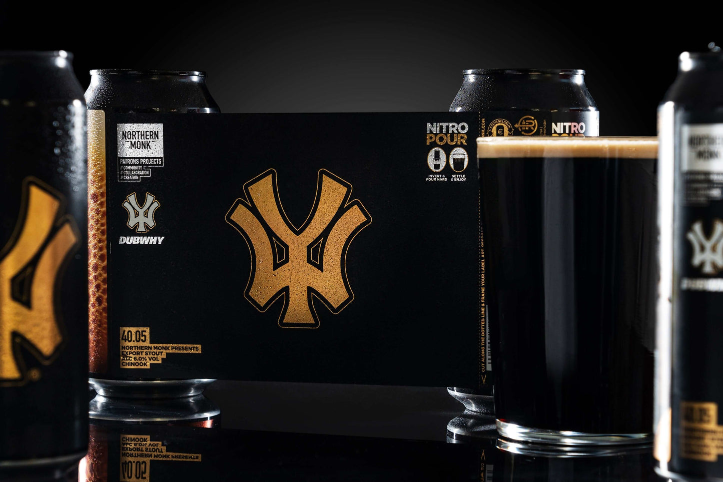 4 PACK // 40.05 // NORTHERN MONK PRESENTS… // DUBWHY // NITRO EXPORT STOUT // 6.0%