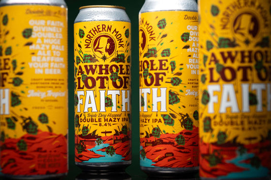 4 PACK // A WHOLE LOT OF FAITH // TRIPLE DRY-HOPPED DOUBLE HAZY IPA // 8.4%