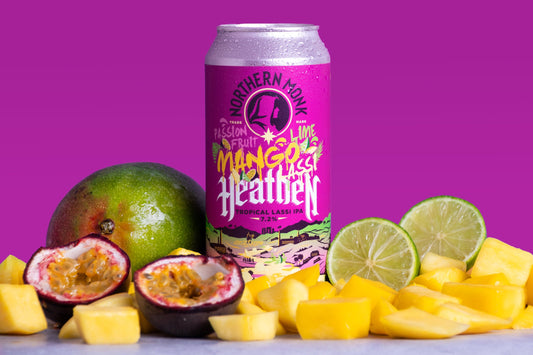 PASSION FRUIT, LIME, MANGO LASSI HEATHEN // TROPICAL LASSI IPA // 7.2%