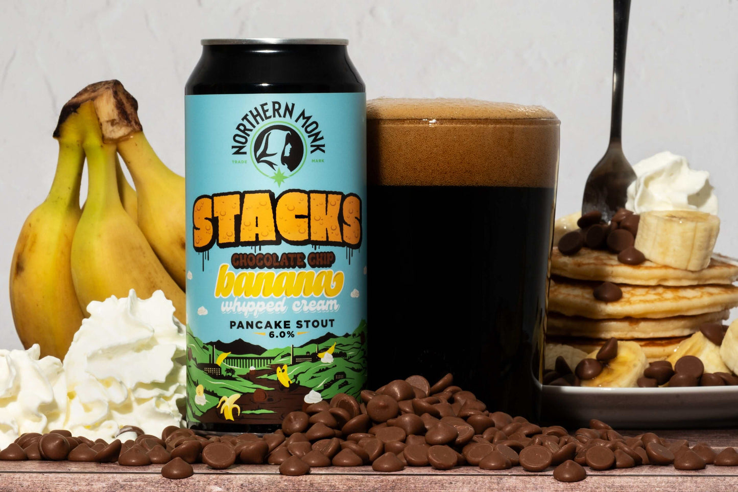 STACKS // CHOCOLATE CHIP, BANANA, AND WHIPPED CREAM // STOUT // 6.0%