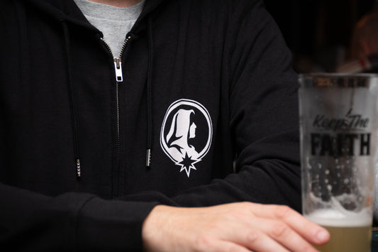 BLACK NORTHERN MONK BRETHREN ZIP HOODIE