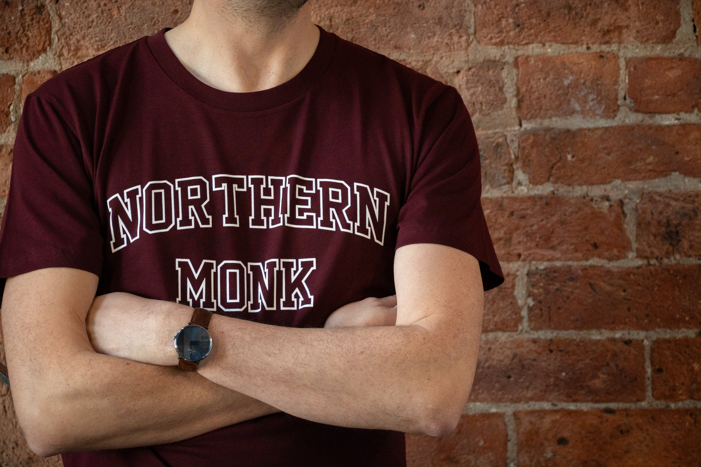 BURGUNDY VARSITY NORTHERN MONK TEE