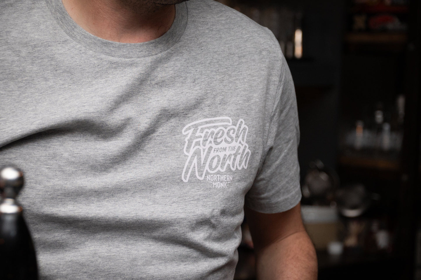 GREY FRESH FROM THE NORTH STICKER TEE