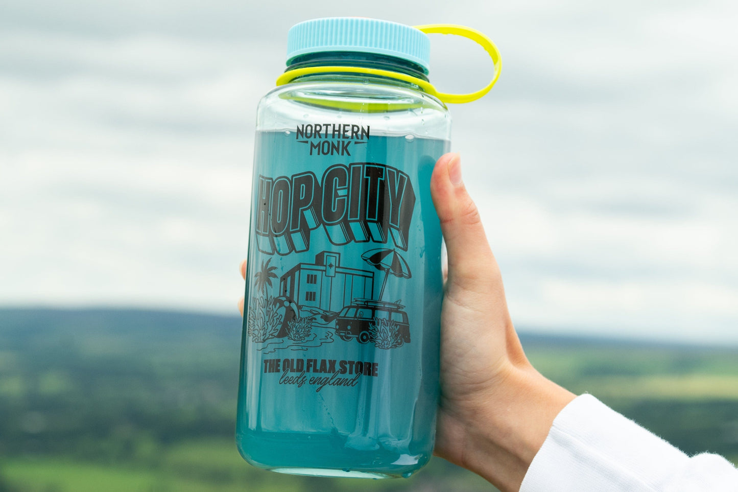 HOP CITY NALGENE WATER BOTTLE 1L SEAFOAM BLUE