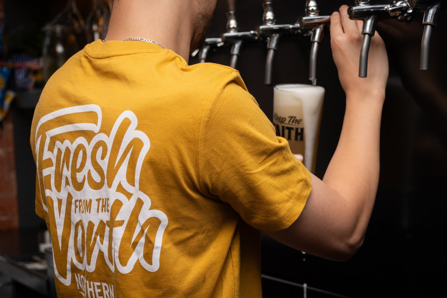 MUSTARD FRESH FROM THE NORTH STICKER TEE