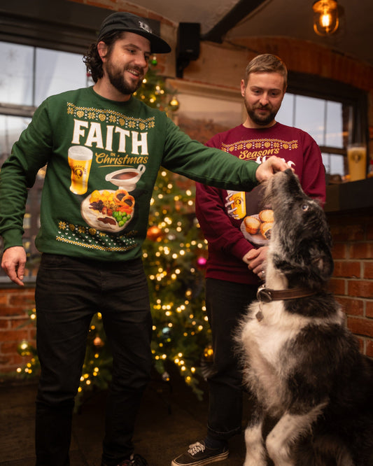 FAITH IN CHRISTMAS GREEN JUMPER