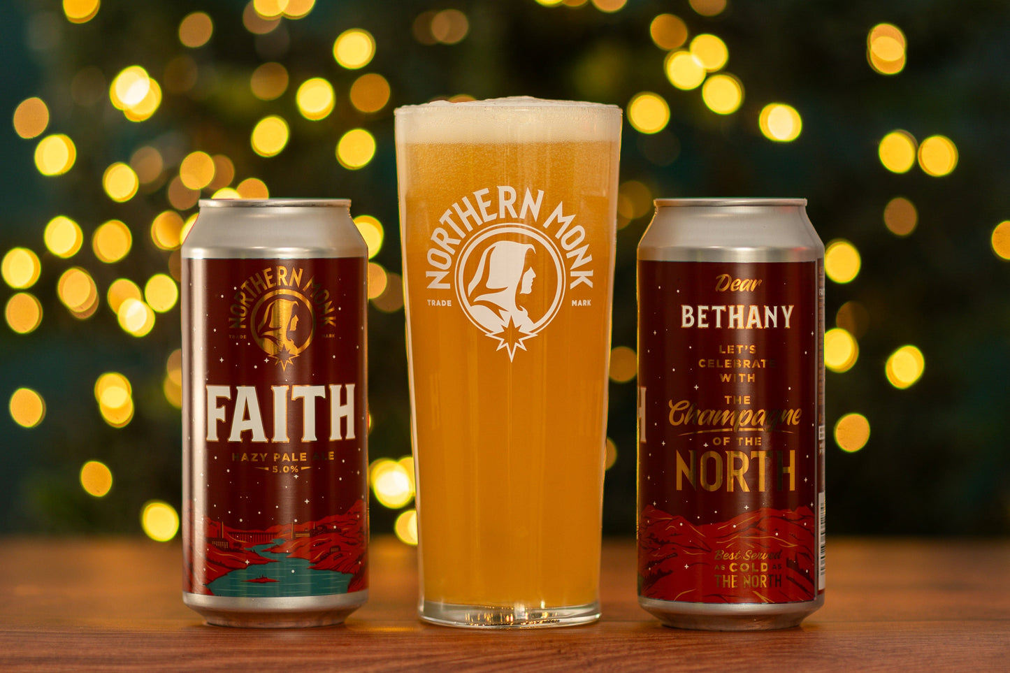 PRE-ORDER FESTIVE PERSONALISED 6 PACK // 440ml FAITH™ // HAZY PALE ALE