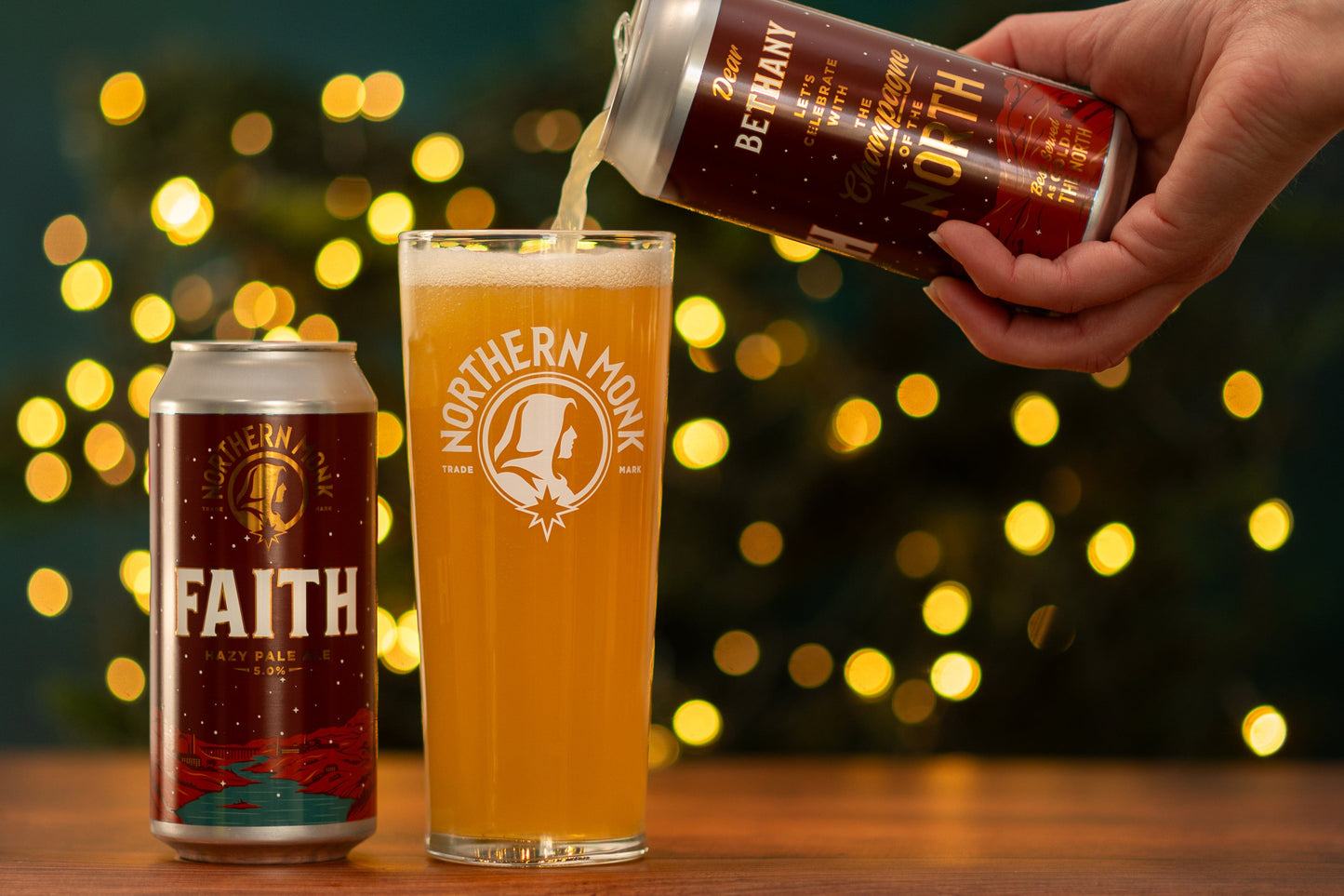 PRE-ORDER FESTIVE PERSONALISED 6 PACK // 440ml FAITH™ // HAZY PALE ALE